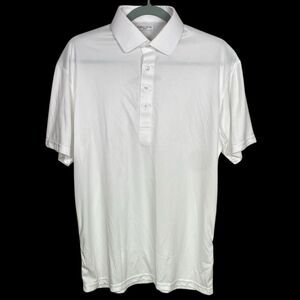 Collars & Co Polo Shirt Mens Medium White Dress Collar Golf Preppy Office Work